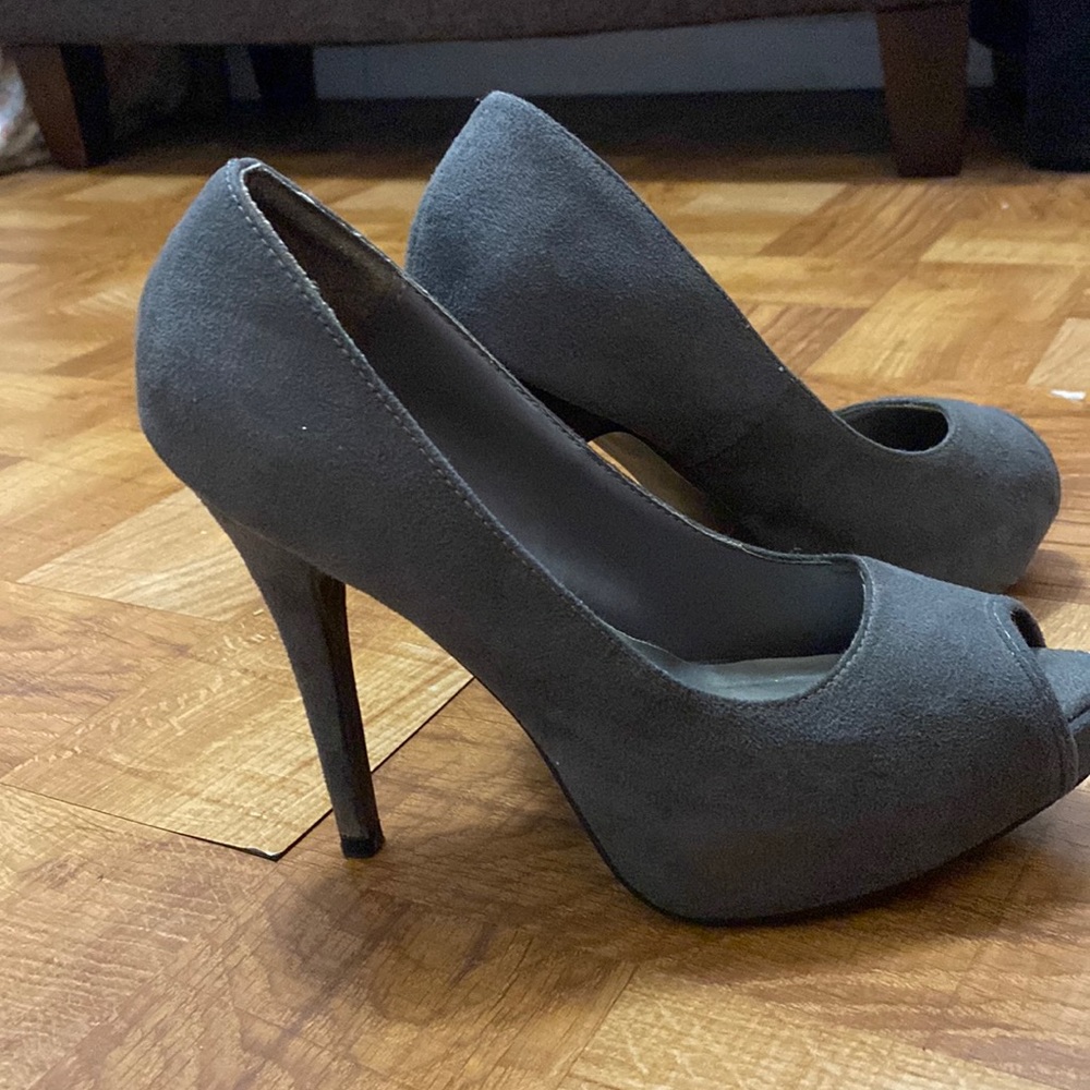 Suede stiletto heels
